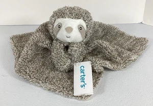 Carter's Sloth Lovey Lovie Sicherheitsdecke 13"x13" beige braun mit Etikett Plüsch - Bild 1 von 11