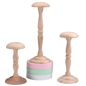 Hat Stand Organizer Portable Stable Sturdy Compact Wooden Non Slip Hat Rack for - Picture 1 of 19