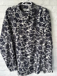 Porcini By Brigata 100% Silk Women’s Long Sleeve Button Up Blouse Size Large - Picture 1 of 10