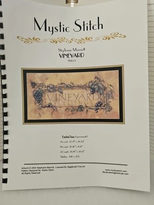 Folleto de tapiz "VINEYARD" con patrón de punto de cruz contado de punto de cruz Mystic Stitch Foto 1 de 4