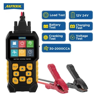 Car Battery Tester 12V 24V Battery Load Tester Charging Cranking Analyzer Tool - Picture 1 of 15