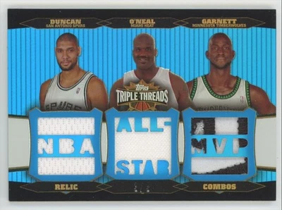 2006-07 Topps Triple Threads SAPHIRE Shaquille O'Neal/Garnett/Duncan Patch 3/3 - Image 1 of 2