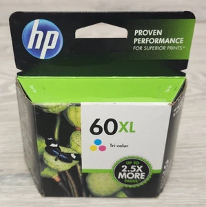 Genuine Original OEM HP 60XL Tri-Color Tricolor Ink CC644WN Expired 2014 Sealed - Picture 1 of 8