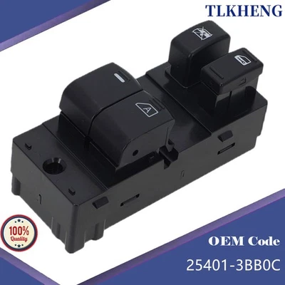 Interruptor de control de ventana eléctrica derecha 25401-3BB0C para Nissan Micra 2010-2018 Foto 1 de 4
