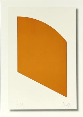 Tarjeta de anuncio con impresión artística de Ellsworth Kelly 2004 Gemini Gallery NYC - naranja Foto 1 de 4