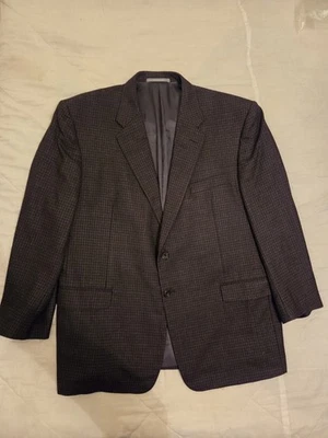 Hickey Freeman Madison Worsted Wool Blazer Jacket Sport Coat Gray Check 50R - Image 1 of 4