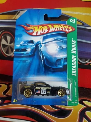 Corvette C6R 2007 Treasure Hunt #4/12 Hot Wheels en negro con oro 10 radios Foto 1 de 4