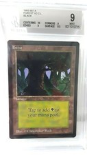 Beta Forest (V2) BGS 9 Beckett Graded MTG 1x 10 1x 9.5 QUAD++ Basic Land Vintage