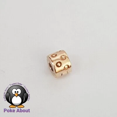 Authentic Pandora 14ct Yellow Gold Seeing Spots Clip Charm 750345 Dots  - Image 1 of 4
