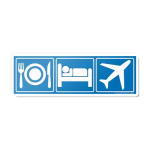 Eat Sleep Fly Bumper Sticker - Picture 1 of 1