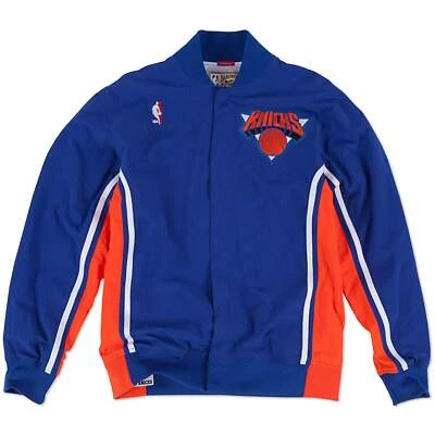 CHAQUETA DE CALENTAMIENTO AUTÉNTICA KNICKS MITCHELL & NESS NBA 92-93 PARA HOMBRE Foto 1 de 3
