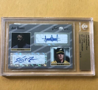 Elvis Andrus & Blaine Boyer 23/25 PROSPECT AUTOGRAPH JUST Minors Double Auto BGS - Image 1 of 2