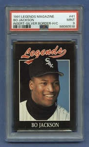 1991 BO JACKSON PSA 9 MINT CHICAGO WHITE SOX LEGENDS RAZOR SHARP LOW POP #41 RZC - Picture 1 of 3