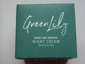 New in Box Green Lily Night Cream 1.7 Ozs Hyaluronic Salicylic Acid Marula Oil - Picture 1 of 8