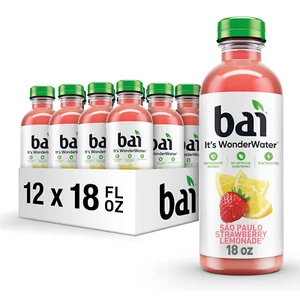 Bai Antioxidant Infused Water Beverage, São Paulo Strawberry Lemonade, with Vita - Bild 1 von 11