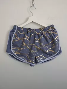 Nike Shorts Womens Size L Blue Polyester Fit Dri Gym Running Rave - Picture 1 of 8