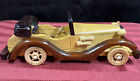 VINTAGE WOODEN HANDCRAFTED Two-Toned ANTIQUE CLASSICAL CAR.  Free Shipping!
