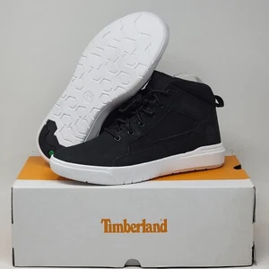 Timberland Allston Mid Lace Black Nubuck Sneakers TB 0A69V5 Men's Size 9 New - Picture 1 of 10