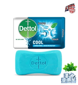 Dettol Intense Cool Bathing Soap Bar Menthol Antibacterial Odour Protection 60g - Picture 1 of 1