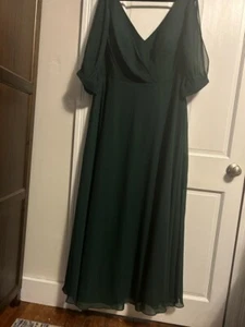 Floor length gown Mother, Bridesmaid green maxi wedding 20 long xl 2x 1x xxl - Picture 1 of 4