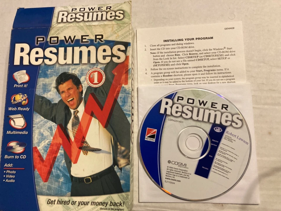 Power Resumes: Get hired or your money back!(PC, 2004, Cosmi) - Image 1 of 3