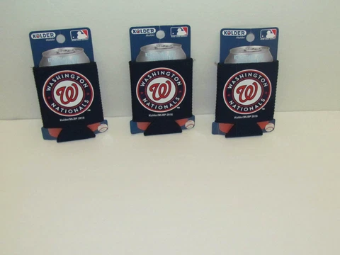 (3) NEW Washington Nationals MLB Licensed Kolder Can Kaddy Neoprene Koozie Cover