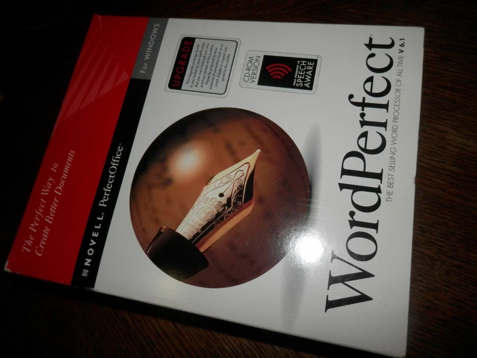Novell Vintage Word Perfect V 6.1 For Windows  pb- no disc - Image 1 of 1