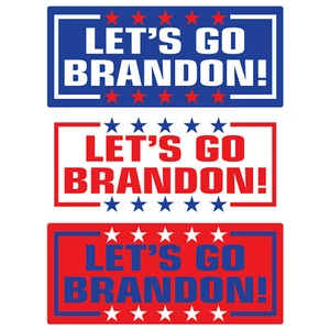 3pcs Let's Go Brandon Sticker - Car Sticker Vinyl Decal FJB F Joe Biden 7" x 3" - Foto 1 di 2