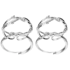 Set of 2 Rose Couple Ring Man Miss Finger Rings Matching for Couples - Picture 1 of 12