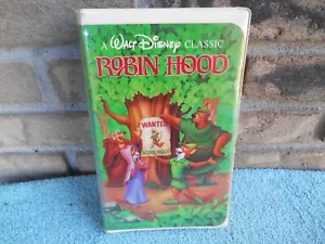 DISNEY'S BLACK DIAMOND THE CLASSICS ROBIN HOOD (VHS, 1991) WITH CLAMSHELL CASE - Bild 1 von 9