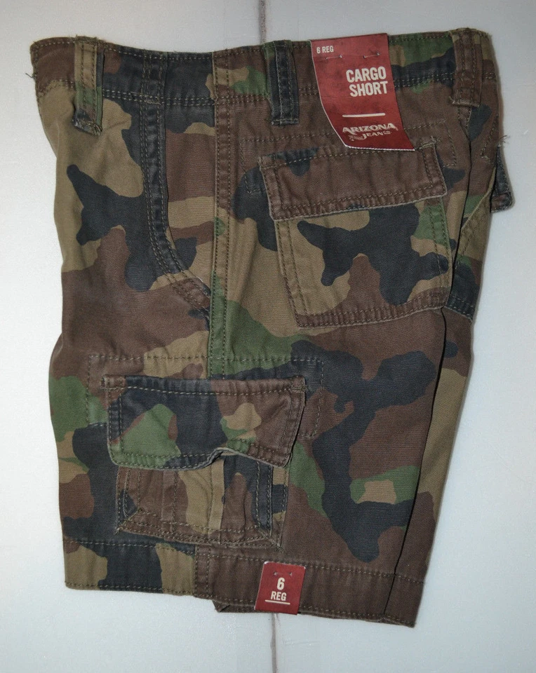Arizona  Boys Camo Cargo Shorts Various Sizes from  Reg 6-20  NWT  - Image 1 of 1