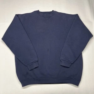 VTG Soffe Crewneck Mens XL Blue Heavy Cotton Sweatshirt Sweater Blank USA 90s - Picture 1 of 16