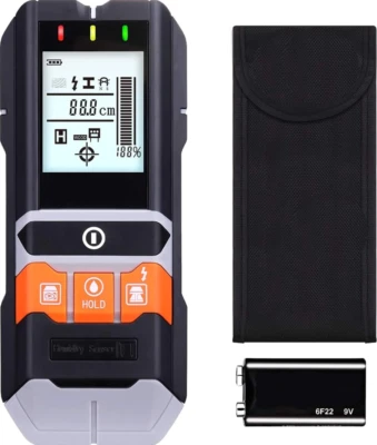 TACKLIFE 4 in 1 Wanddetektor Wandscanner Multidetektor Feuchtemessgerät LCD