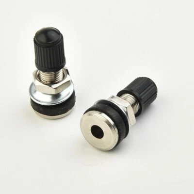 2 Pcs 32mm MOTORBIKE MOTORCYCLE SCOOTER BIKE TUBELESS STEEL TYRE VALVE - Image 1 of 4