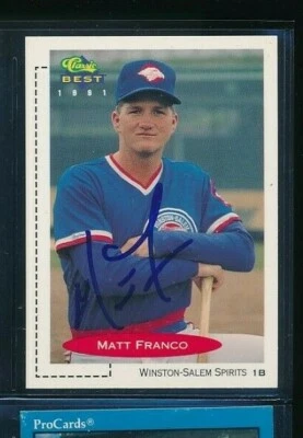 1991 Classic Best #134 Matt Franco Spirits Signed Autograph (AK27) SWSW - Image 1 of 2