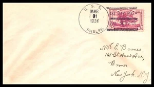 Naval Cover USS Phelps 1936 - Picture 1 of 2