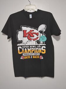 Kansas City Chiefs Back To Back Super Bowl Champs Tee Shirt Sz Small
