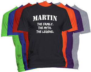 MARTIN Last Name T Shirt Custom Name Shirt Family Reunion Family Name T Shirt