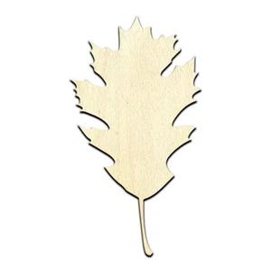 Oak Leaf Laser Cut Out Unfinished Wood Shape Craft Supply - Picture 1 of 6