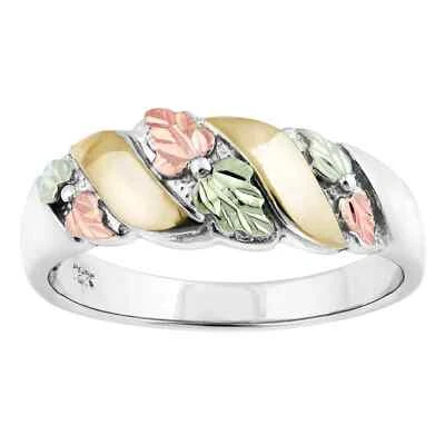 Bandas Doradas - Anillo de Plata de Ley Black Hills Oro / Hecho a Medida en EE. UU. Regalo Foto 1 de 2