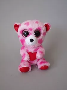 TY gorro Boos oso rosa, oso del Día de San Valentín, oso con corazones, dulces - Imagen 1 de 8