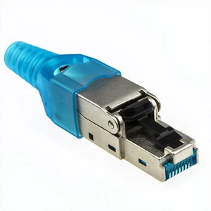 Gato 6A RJ45 Red Ethernet Cable sin Herramientas Engaste Extremo Conector Rápido - Imagen 1 de 4