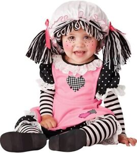 Baby Doll Pink Rag Raggedy Ann Fancy Dress Halloween Baby Toddler Child Costume