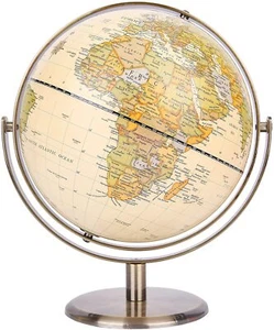 Exerz Antique Desktop Globe Educational All Direction 360° Rotating Dia 20CM - Picture 1 of 8