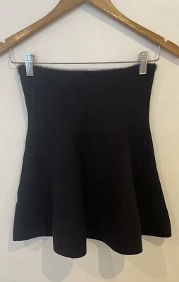 Zara Black mini Skirt Size 10 textured knit womens - Image 1 of 4