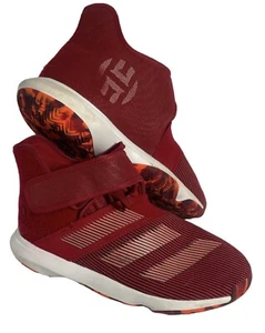 Adidas Jungen Harden Basketball Sport Sneaker Schuhe rot weiß Streifen Riemen - Bild 1 von 10