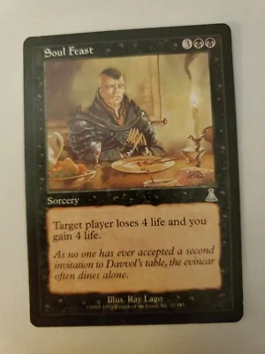 MTG Magic The Gathering Card Soul Feast Sorcery Black Urza's Destiny  - Image 1 of 2