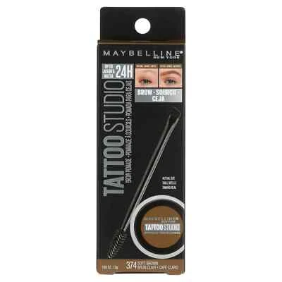 Pomada para cejas Maybelline Tattoo Studio, marrón suave 374, 0,106 oz NUEVA Foto 1 de 2