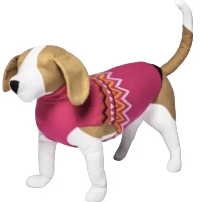 Boots & Barkley Magenta Pink Dog Turtleneck Pattern Sweater Size Medium A073 - Image 1 of 4