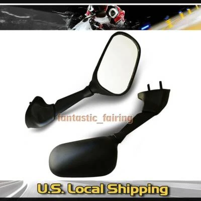 US Black Side Rear View Mirrors fit for Yamaha YZF-R1 2007-2008 YZF R6 2006-2007 Foto 1 de 4